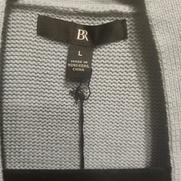 Banana Republic Women’s Demi Cotton Silk Cardigan Sweater Blue Gray Size Large - Picture 5 of 10